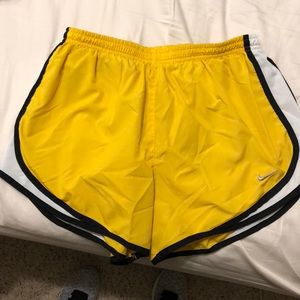 Yellow Nike Running Shorts